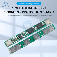 5PCS/Lot 1S 3.7V 4A Li-ion Battery Charging Protection Board Module 2MOS BMS 18650 Battery Protection Board