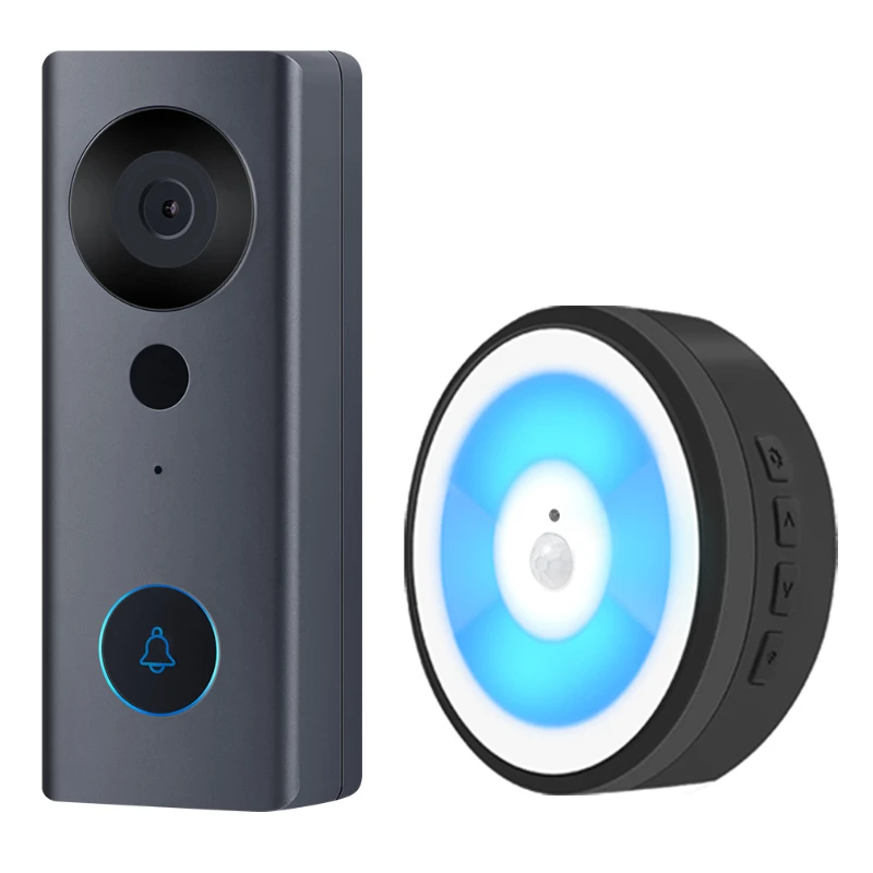 1x1 Tuya 1080P HD video WiFi doorbell camera outdoor two-way intercom IP55 PIR motion sensor LED Night Light USB Powered