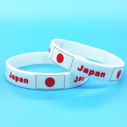 2pcs Japan Flag Silicone Bracelets Sports Japanese Wristbands National Wrist Strap for Men Women Rubber Band Fashion Accessories