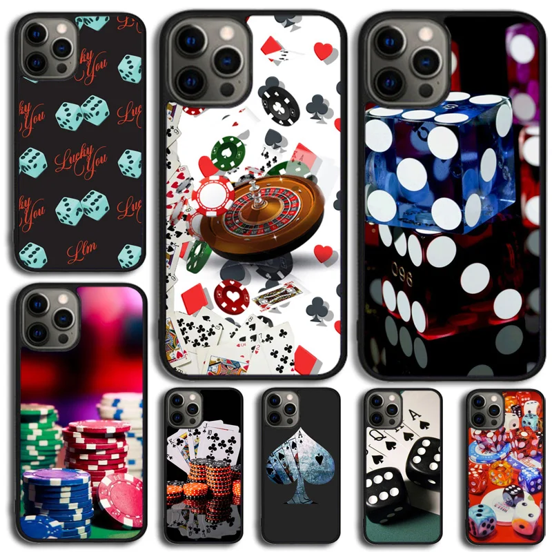 Dices Poker Casino Handyhülle für iPhone 17 Air 15 13 Pro Max 16 14 Plus 11 12 Apple max