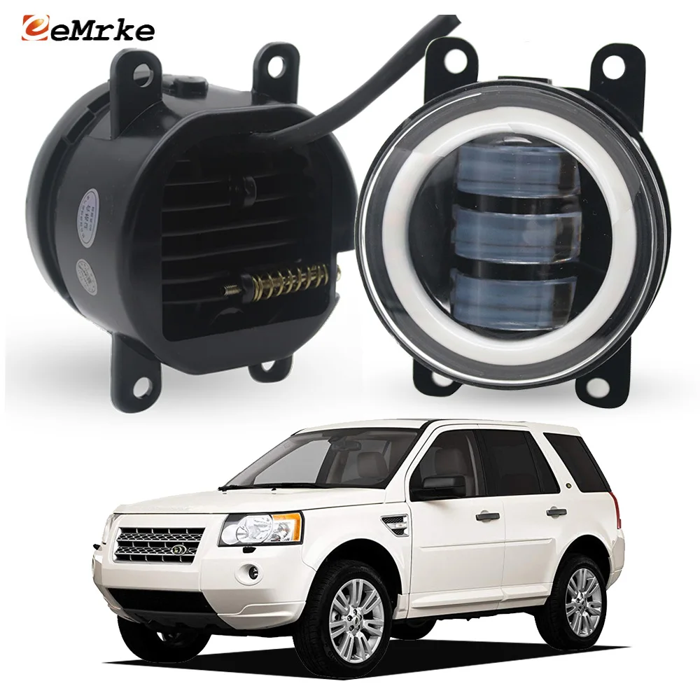 Upgrade Led Fog Light Driving Lamp for Land Rover Freelander 2 / LR2 L359 2006-2015 PTF Turn Signal Angel Eye DRL Halo Ring