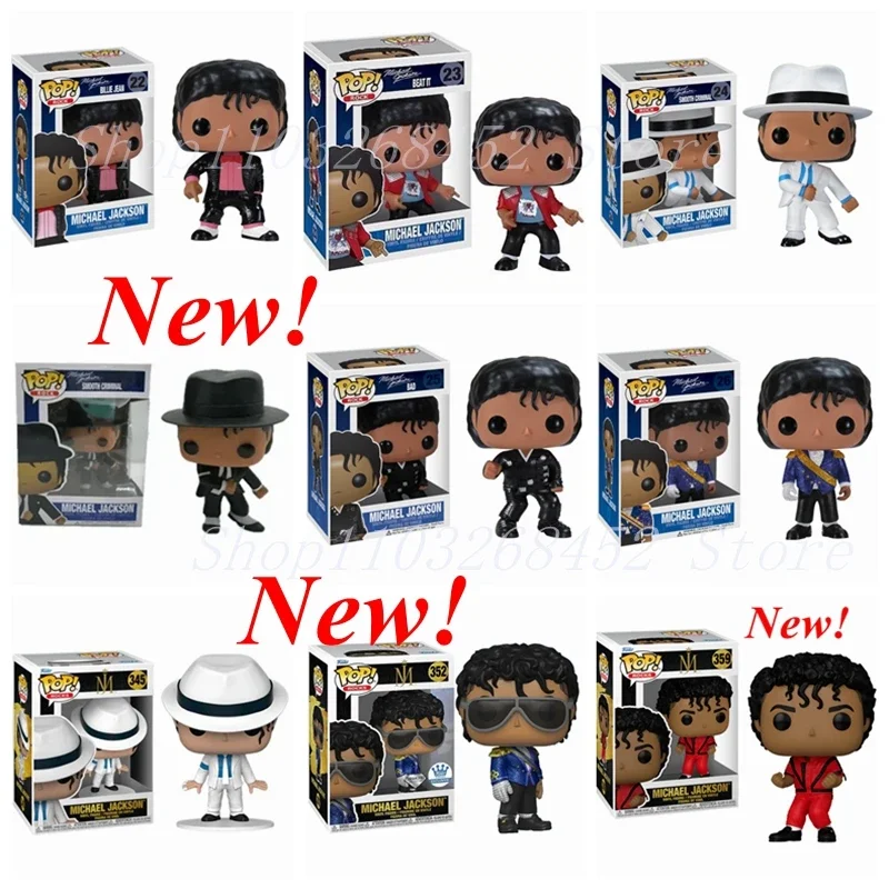 New FUNKO POP Stars Beat it Michael Jackson #22 #23 #24 #25 #26 #345 #352 #359 Toys Action Figure Collection Model Toys for Gift