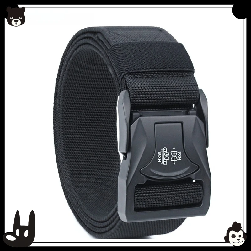 

3.8cm multifunctional waistband nylon canvas braided lazy belt belt for boys with elastic belt