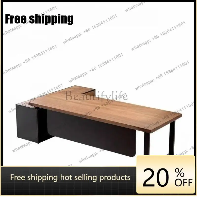 Zj. Simple sturdy desk beautiful retro corner drawer desk modern luxury