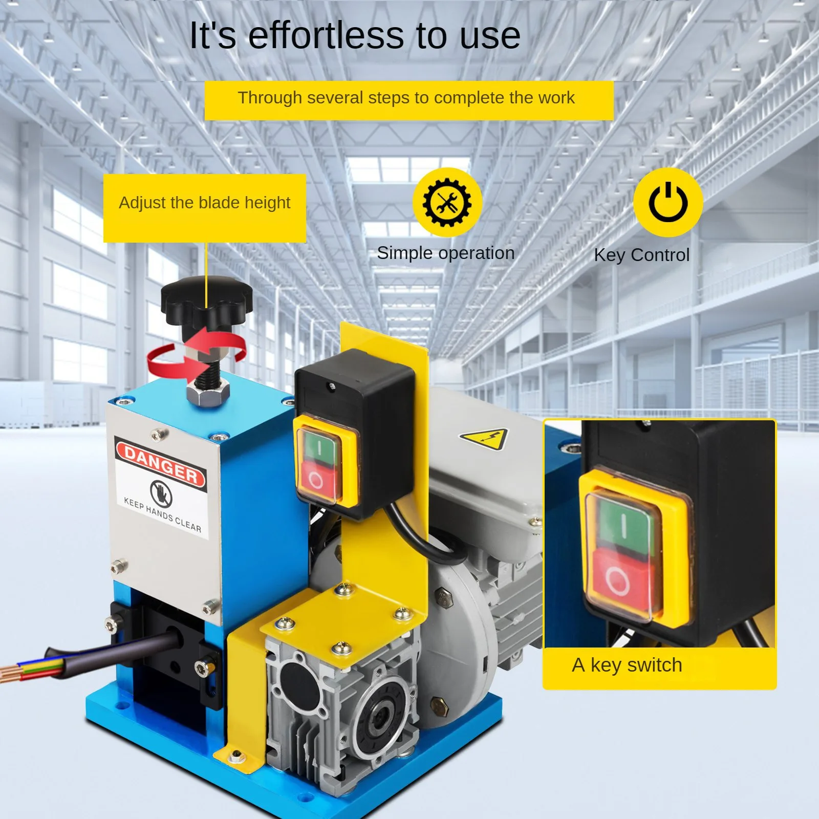 

SMS-025 Electric Wire Stripping Machine Portable Copper Recycling Cable Stripper to Remove Plastic and Rubber Insulation