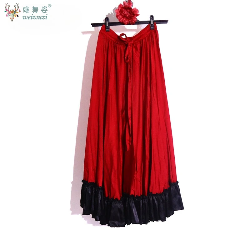 Saias de dança de flamenco roupas de prática high end sexy 720 graus saia de balanço palco desempenho traje roupas de dança moderna
