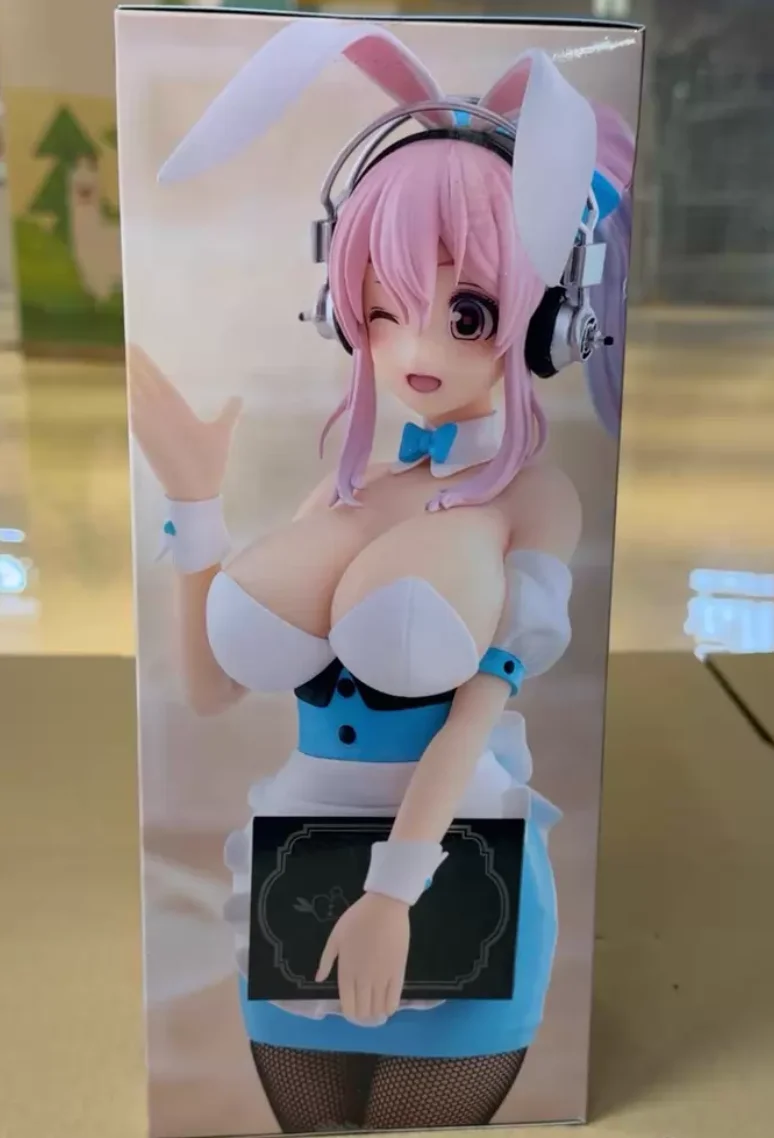 Original FuRyu BiCute Bunnies SUPER SONICO Waitress Light Blue Model Collection Figure view 5