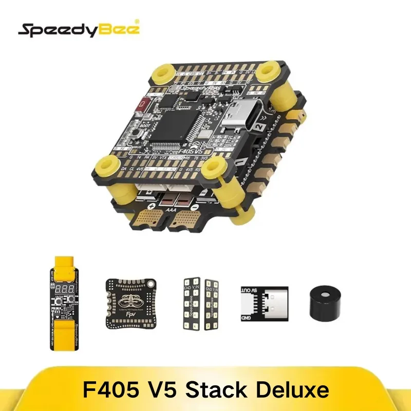 SpeedyBee F405 V5 Flight Controller & 50A ESC Stack | With Bluetooth WiFi App for Betaflight FPV Drone Racing