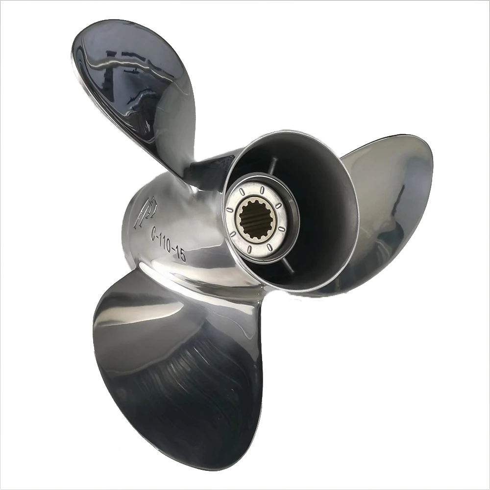 35-60HP STAINLESS STEEL 11 * 15 3 Blade Marine Propeller Outboard Engine 3331-110-15