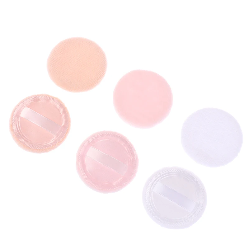 10pcs Round Facial Powder Foundation Puff ,Portable Soft Cosmetic Puff For Makeup Application, Beauty Tool Essential Make Up