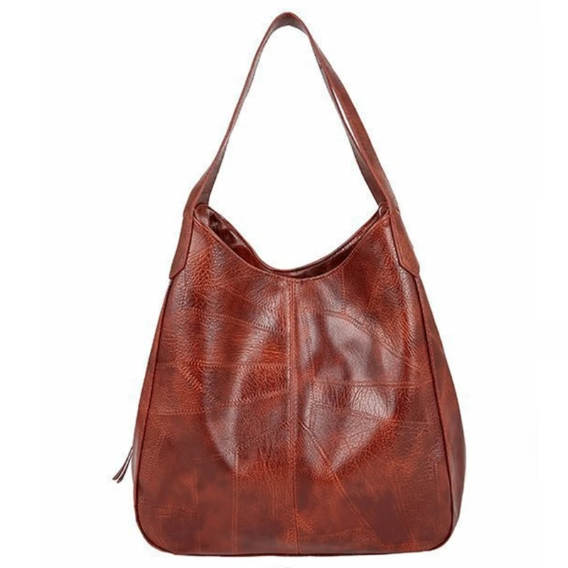 

X5XA Womens PU Leather Handbags Female Large Capacity Tote Bag Fashion Shoulder Bags