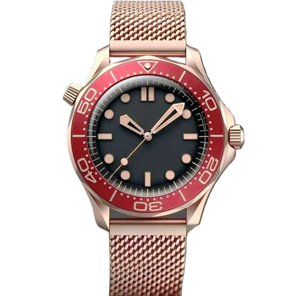 904L Stainless Steel case, for Mens Luxury Watch, Automatic Mechanical Movement,42mm Black Blue Ceramic Artisanal Excellence