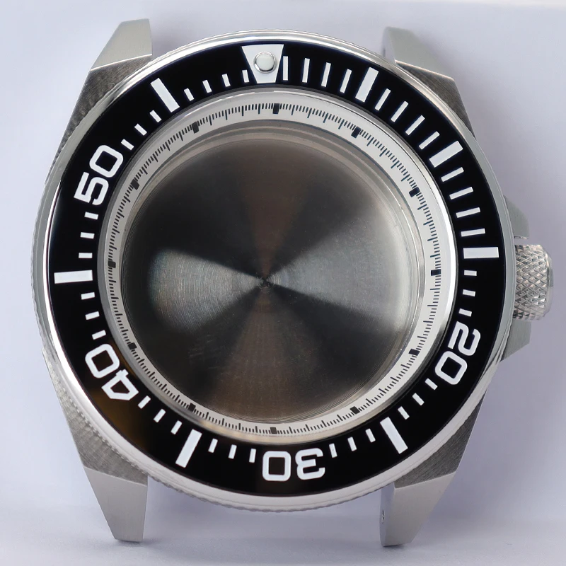 

43.8mm Men's Watch Cases For nh34 nh35 nh36 nh38 Movement cases 28.5mm Dial Modified Samurai Diving Parts Sapphire Crystal Glass
