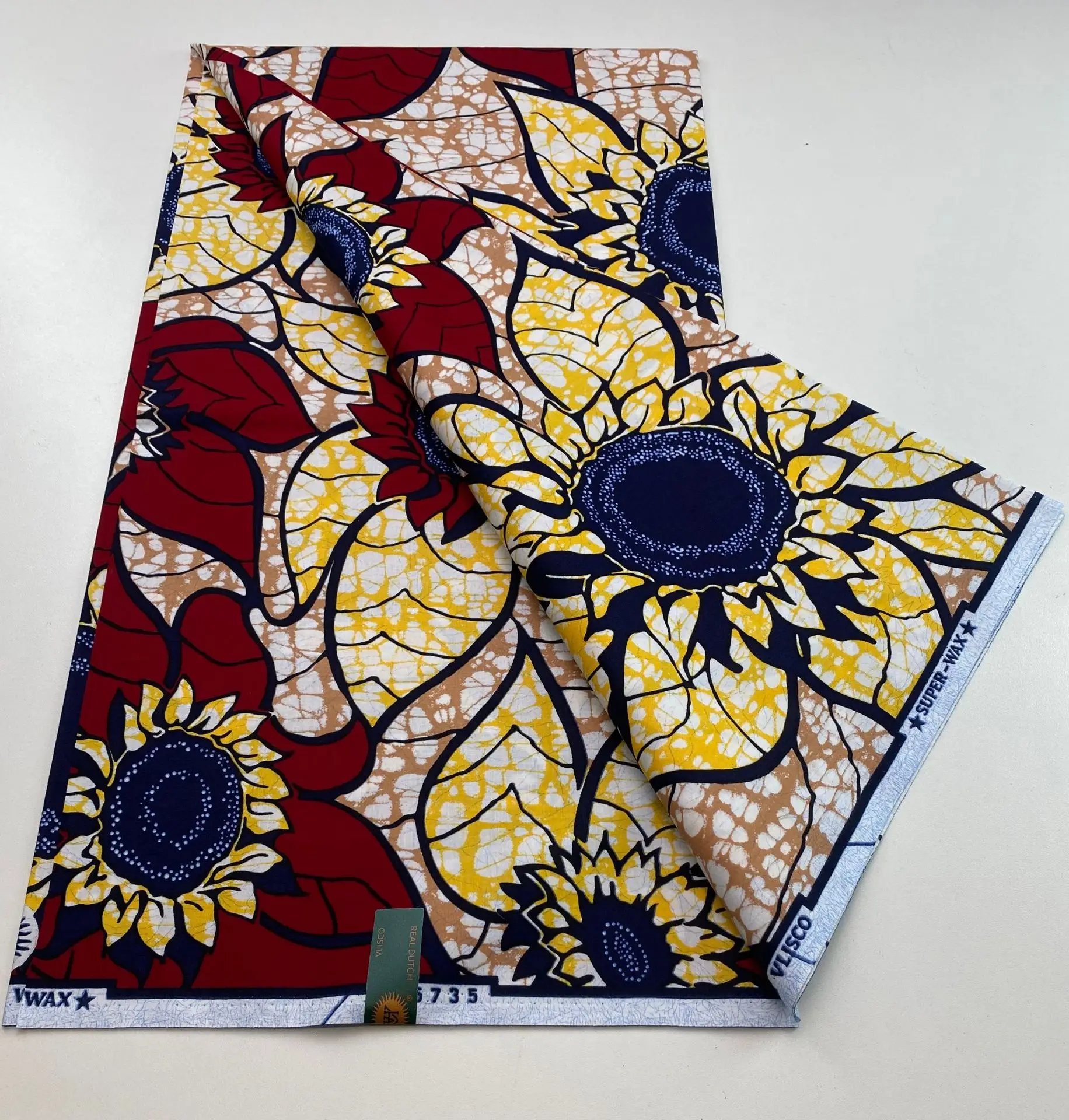 2025 New Veritable Wax Pagne African Super Real Holland Wax VL Original 6 Yards 100% Cotton Batik Lace Dress Dutch Loincloth