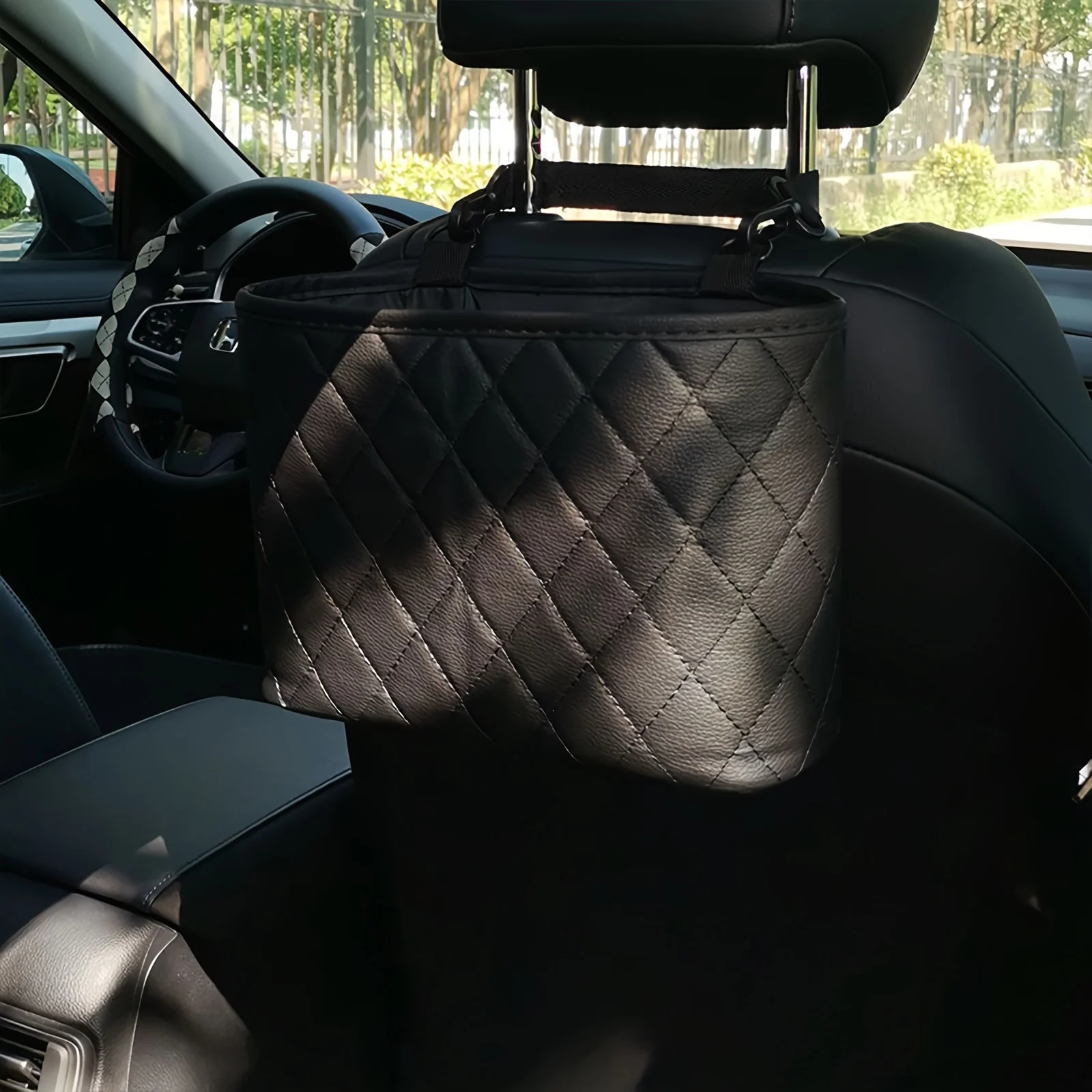 Car Goods Storage Bag Car Trash Can for Back Seat Garbage Bin Storage Box Multi-Functional Storage Organizer Auto Accessories view 4