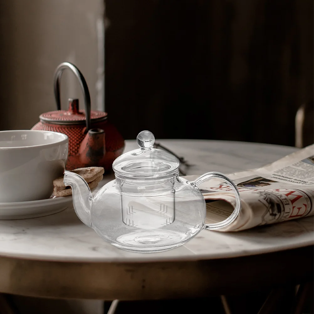 

Glass Teapot with Infuser Clear Strainer Fine Mesh Transparent Loose Leaf Holders