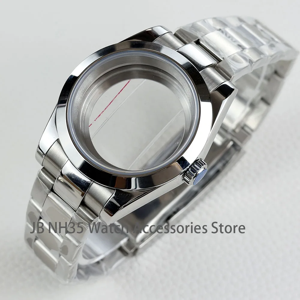 36mm/39mm Silver NH35 Watch Case Sapphire Glass Waterproof Fit NH35 NH36 NH34 Movement Good Quality Oyster Stainless Steel