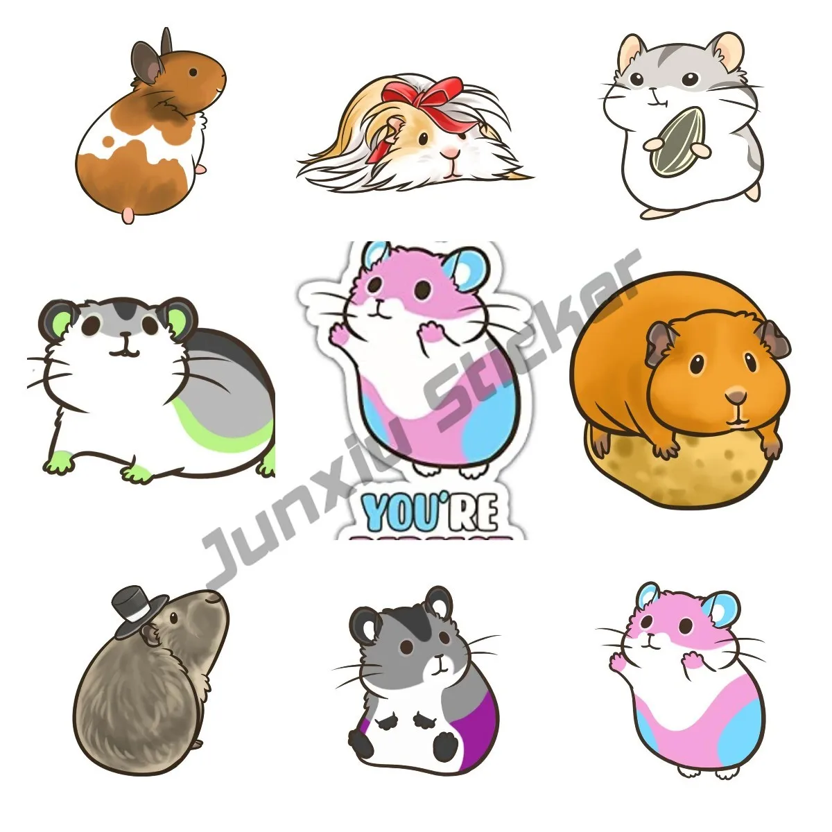 

Pride Hamster Car Sticker Funny Pet stickers Pink Rats Decals Vinyl Window Trunk Decoration Cartoon Baby Gifts Stickers