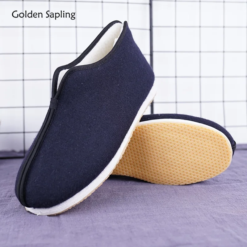 

Golden Sapling Winter Shoes for Men Traditional Flats Retro Men's Casual Shoe Comfortable Loafers Lightweight Leisure Moccasins