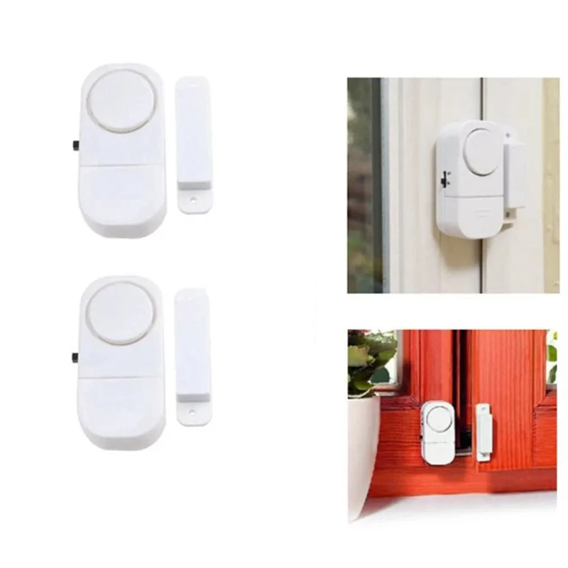 6Sets/Pack Door Window Alarm Wireless Security Alarm Window For Home Security DIY Magnetic Sensor