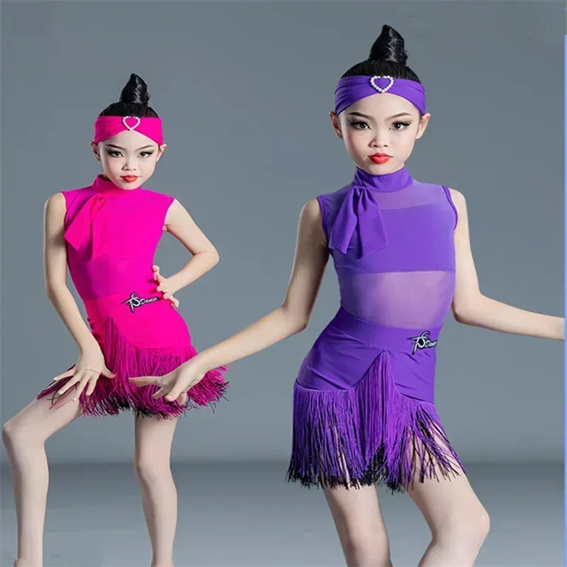 robe-de-danse-latine-pour-filles-costume-de-danse-cha-cha-robe-a-franges-rhodo-violet-robe-de-competition-latine-pour-enfants-vetements-d'entrainement-de-samba