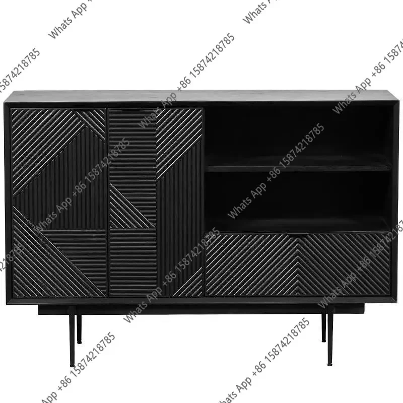 

XX Solid Wood Dining Side Cabinet Nordic Modern Simple Household Integrated Cabinet Household Living Room Light Luxury Locker