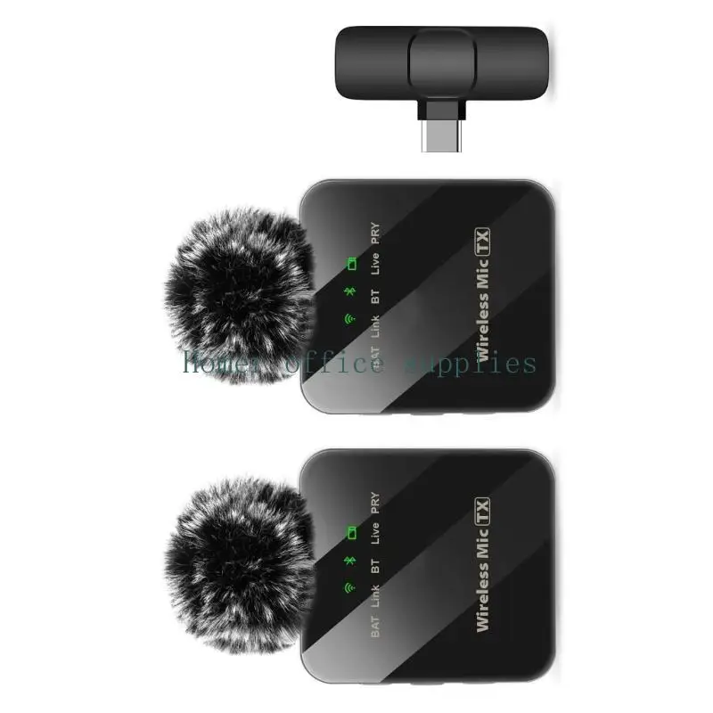 

K43B Portable Wireless Lapel Mic Lavalier Microphone Set for Phone Ensures Clear Sound with Noise Canceling Technology