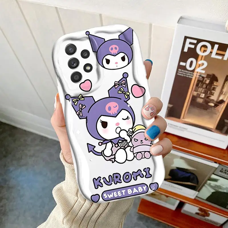 Kuromi Sanrio Phone Case for Galaxy A13 A32 A52 A72 4G 5G A14 A15 A25 A53 A54 A55 5G A22 A24 4G A23 4G A33 A34 A35 A52s A73 5G