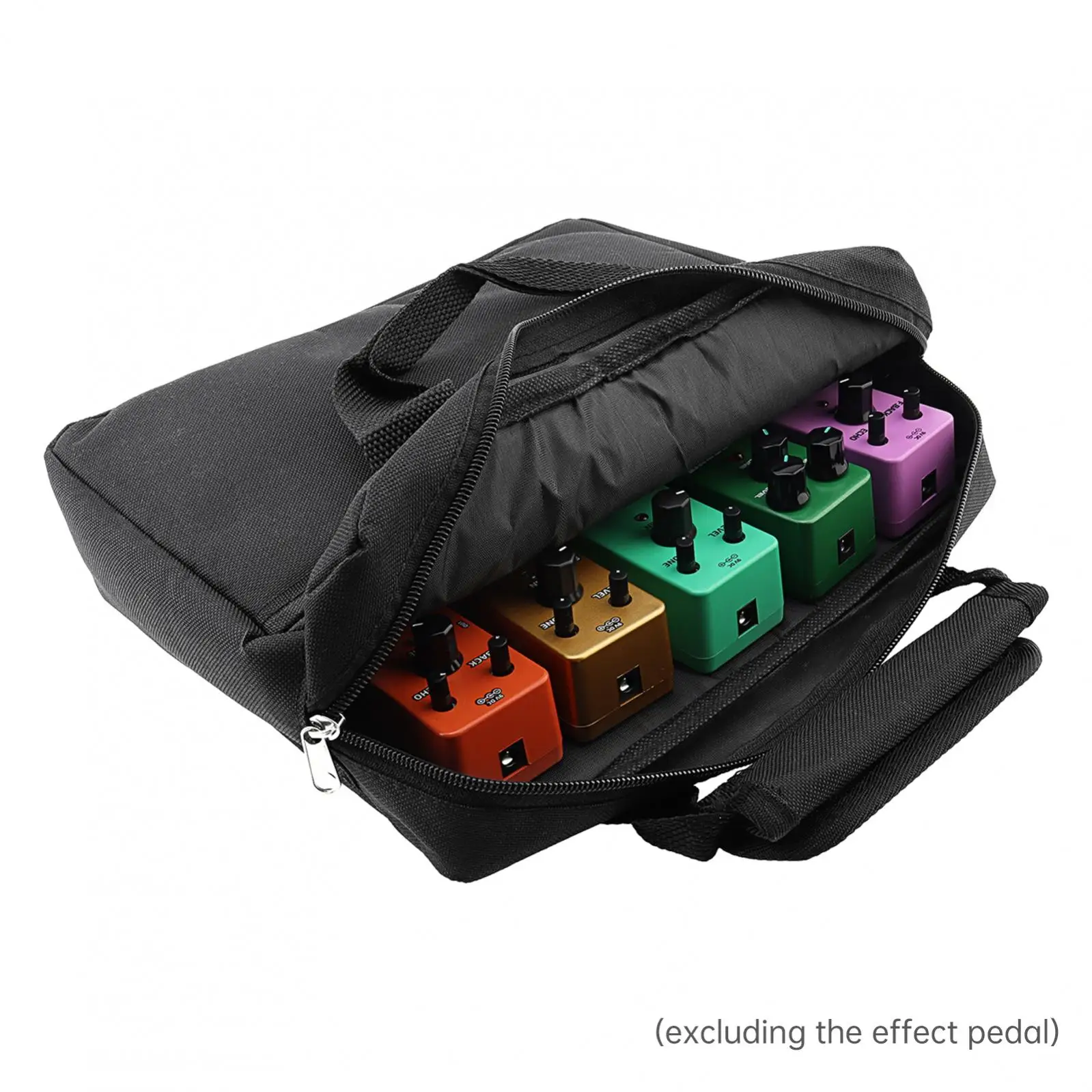 Przenośna torba z tkaniny Oxford z dodatkiem podkładki na pedały efektów gitarowych, 27 x 23 x 7 cm Wodoodporny futerał na pedały gitarowe