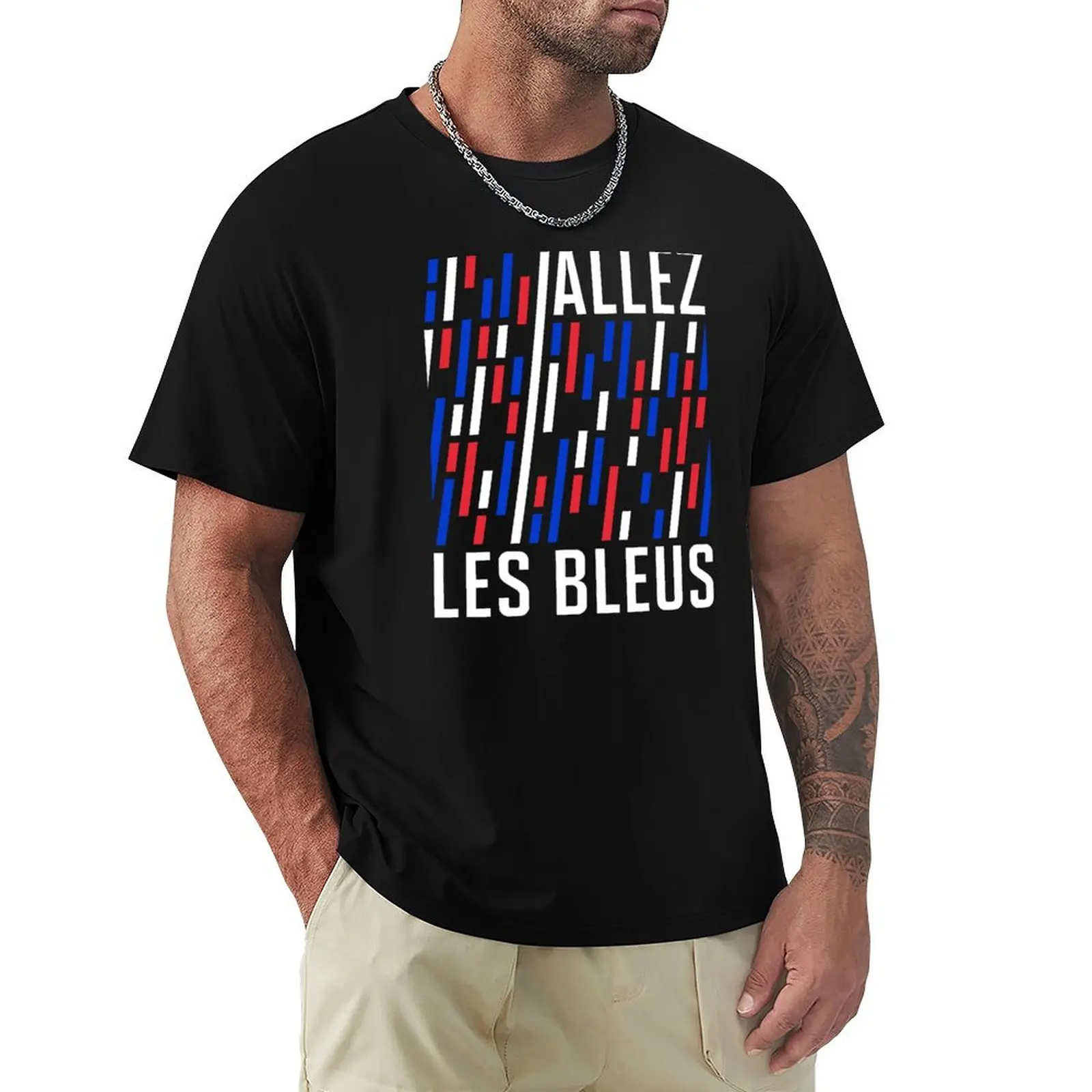 Allez Les Bleus Vive la France Soccer T-Shirt Sporty Breathable Short Sleeve T-Shirt