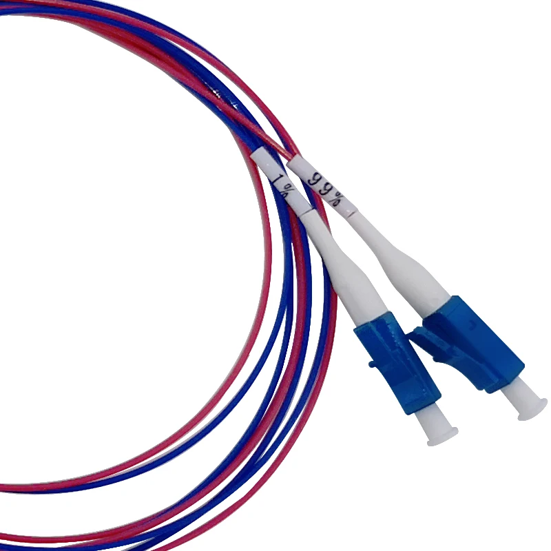 1x2 Tapered Single-Mode Fiber Coupler (Customizable Splitting Ratio & Connector)