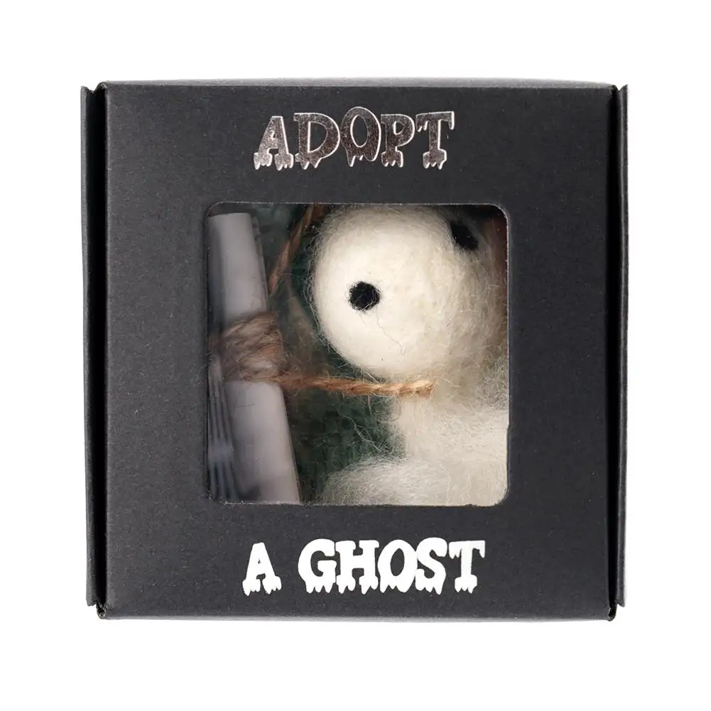 1set Halloween Adopt A Ghost Doll With Book Of Contract Halloween Spooky Pocket Ghost Toy For Family Friend Neighbor Gift