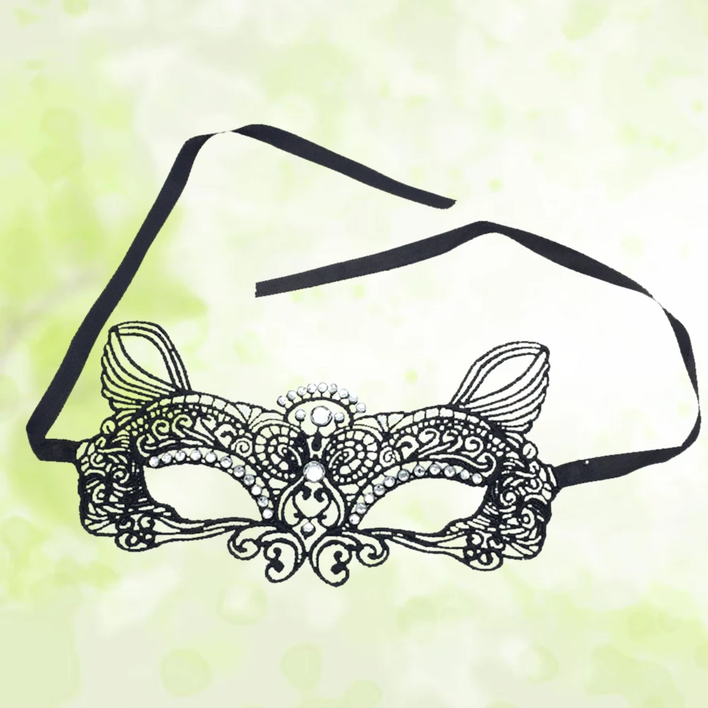 

Half Face Halloween Costume Masquerade Party Lace Eye Mask for Adults Skull Carnival Mardi Gras Accessory Reusable Sturdy