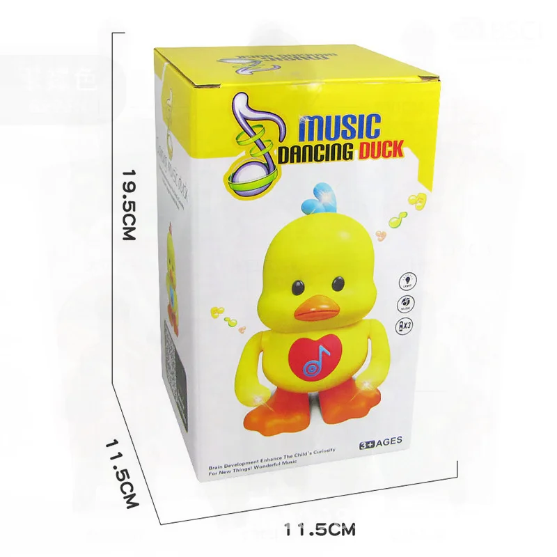 

Shake Tone Little Cute Duck Electric Doll with Music And Light Dancing MengMeng Duck Toy for Children's Emotional Vision