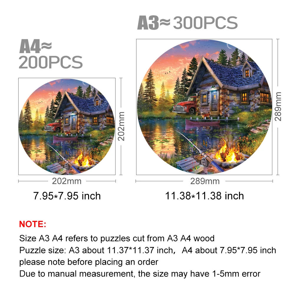 Wooden Sun Kissed Cabin Jigsaw Puzzle Party Games Toys For Adults Wood Puzzles Board Game Wood Farm Puzzle For Children