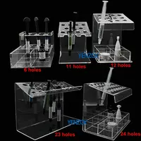 Soporte organizador acrílico de 5 tipos para jeringa Dental, aplicador adhesivo de resina, suministros de almacenamiento Dental