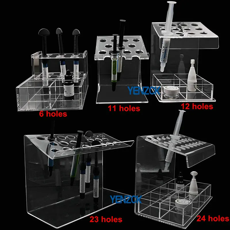 치과 주사기용 아크릴 정리함 거치대, 송진 접착제 도포기, 치과 보관 용품, 5 가지 유형 