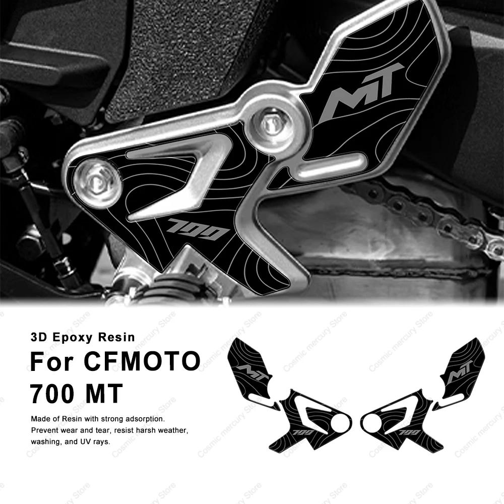 For CFMOTO 700 MT 700MT 700mt Motorcycle Accessories 3D Resin Motorcycle Radiator Guard Sticker