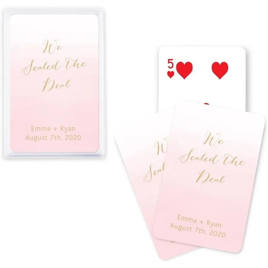 

Уникальные свадебные сувениры для игральных карт на заказ для особых случаев. Удобный дизайн. Набор из 25 штук с персонализированным прикосновением и элегантным P.