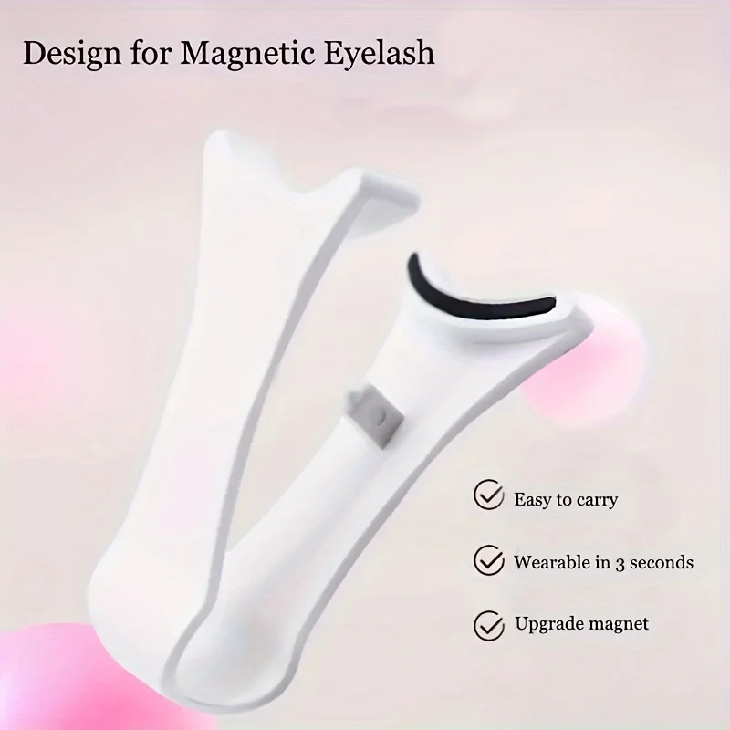 أداة توزيع الرموش المغناطيسية، تصميم سهل الإمساك على شكل حرف V، ارتداء سريع في 3 ثوانٍ، لا حاجة إلى كهرباء أو بطاريات #1