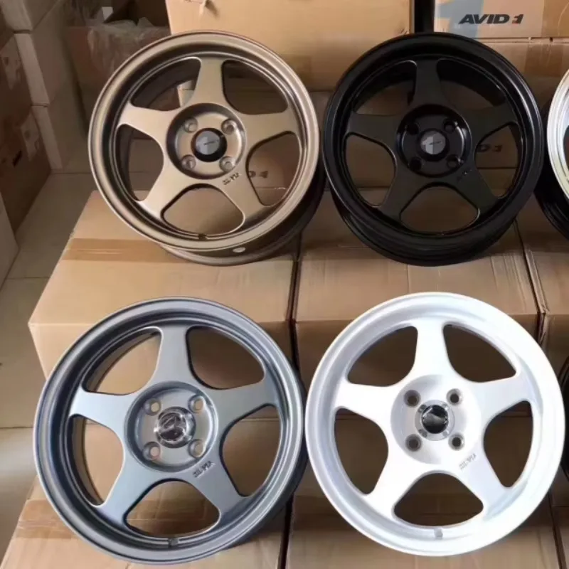 15 Inch Cast Aluminum Alloy Car Wheels 15x6.5 Rims Bolt Pattern 4x100 4x108 for Passenger Racing Tuning Cars