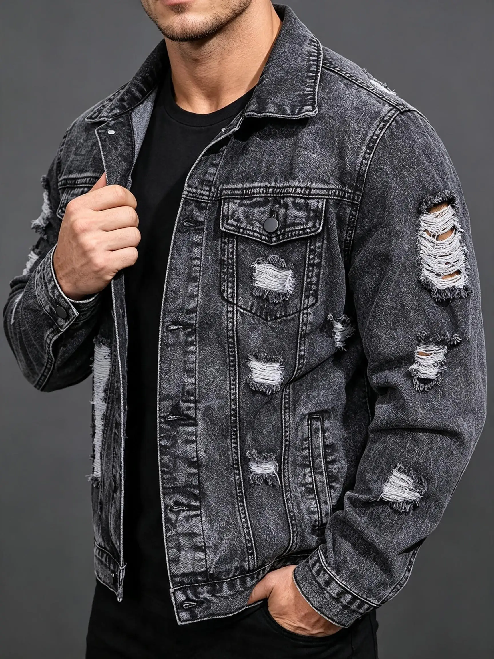 Heren Street Trend Y2K Denim J - Denim Jacket Vintage recensie en prijs