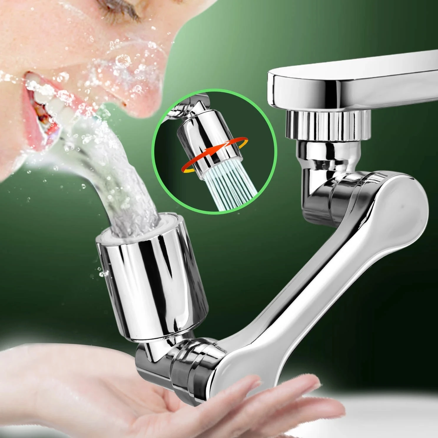 

Essential Universal 1080° Rotation Faucet Sprayer Head For Kitchen Washbasin Extension Faucet Bubbler Sink Tap Splash Nozzle