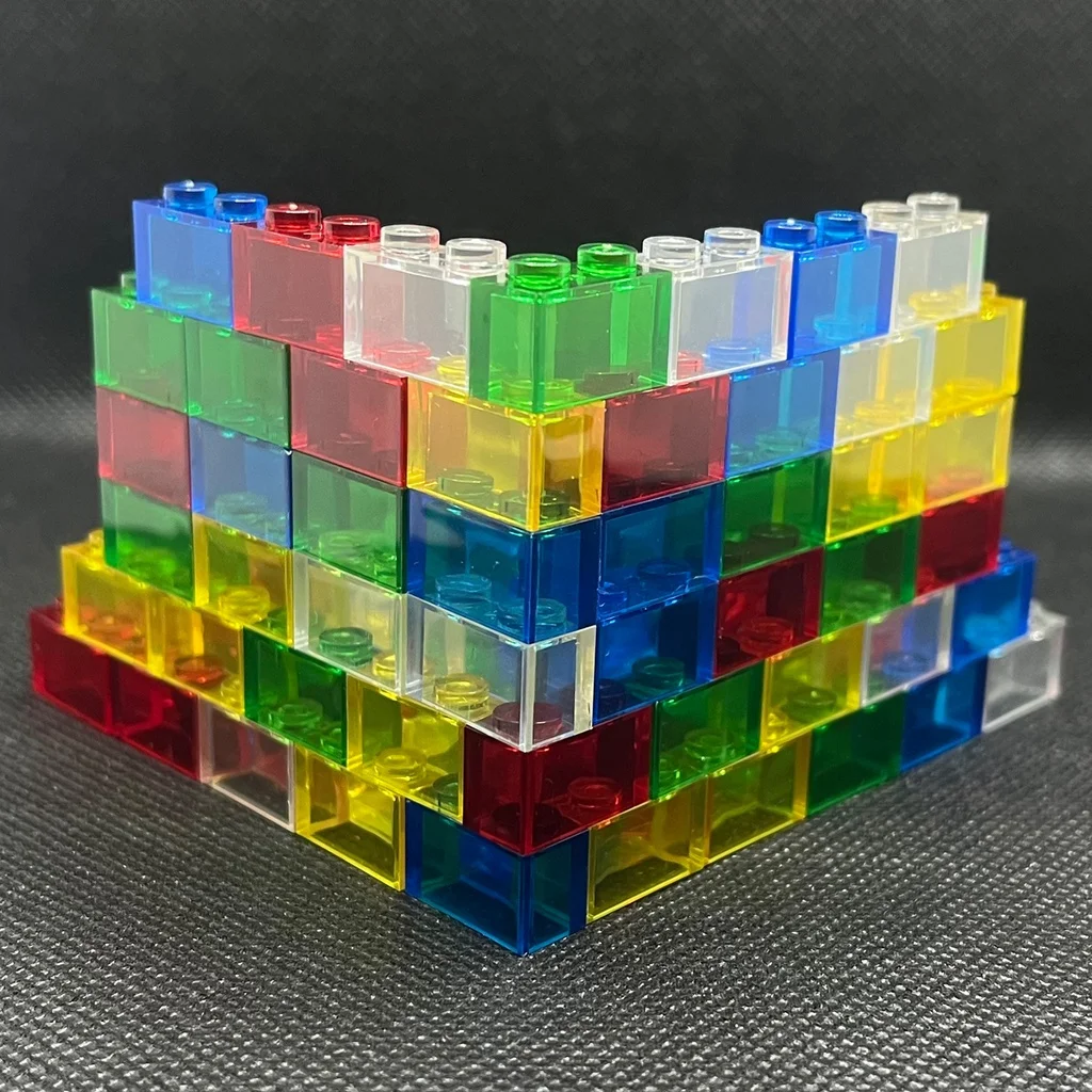 

150 pcs Small Particles 3004 Bricks Transparent Clear Brick 1x2 Building Block Classic Bulk Parts Accessories Toys for Children