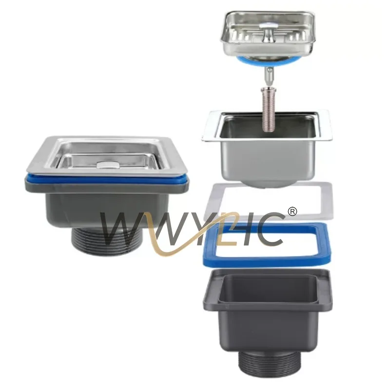 Suitable for Square Sewer Stainless Steel Sink Sewer Accessories