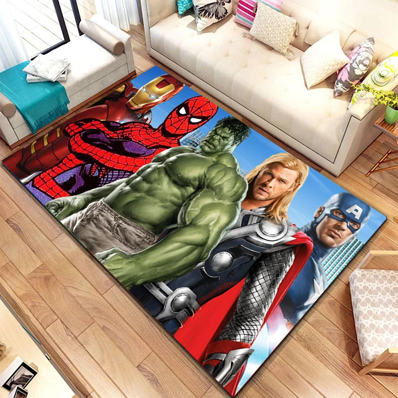 Disney Superhero Area tappeto tappeti 3D per soggiorno cucina camera da letto divano Home Decor zerbino pavimento per bambini tappetino antiscivolo