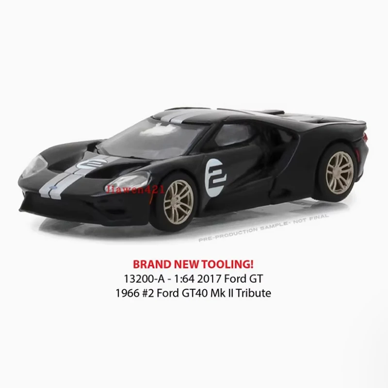 Greenlight Diecast 1:64 Skala 2017 Ford GT Model Samochodu Ze Stopu Kolekcja Ekspozycyjna Zabawka Prezenty Pamiątki