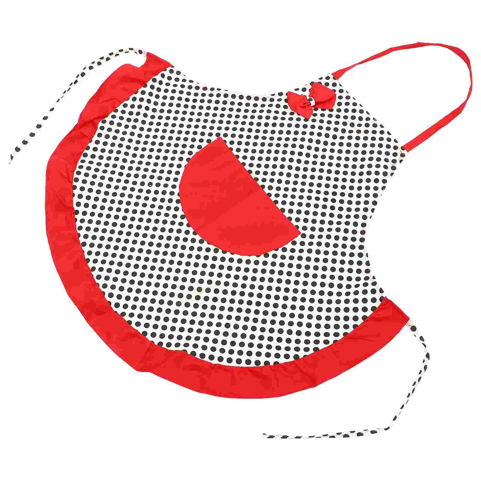 

Cooking Apron with Pocket Women Kitchen Overalls Halter Neck Nordic Bow Tie