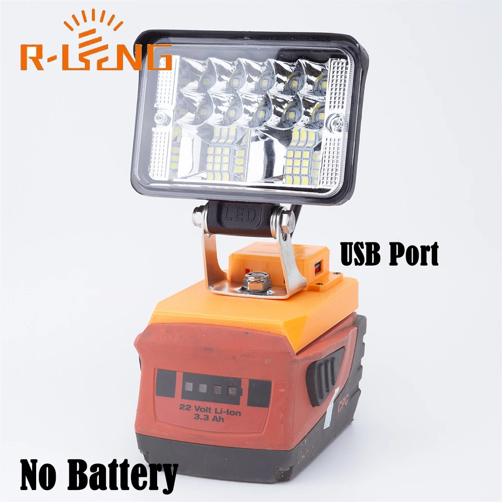 

LED Work Light for Hilti B22 22V Series CPC Lithium Battery USB Output Camping Travel Emergency Light (Not include battery)