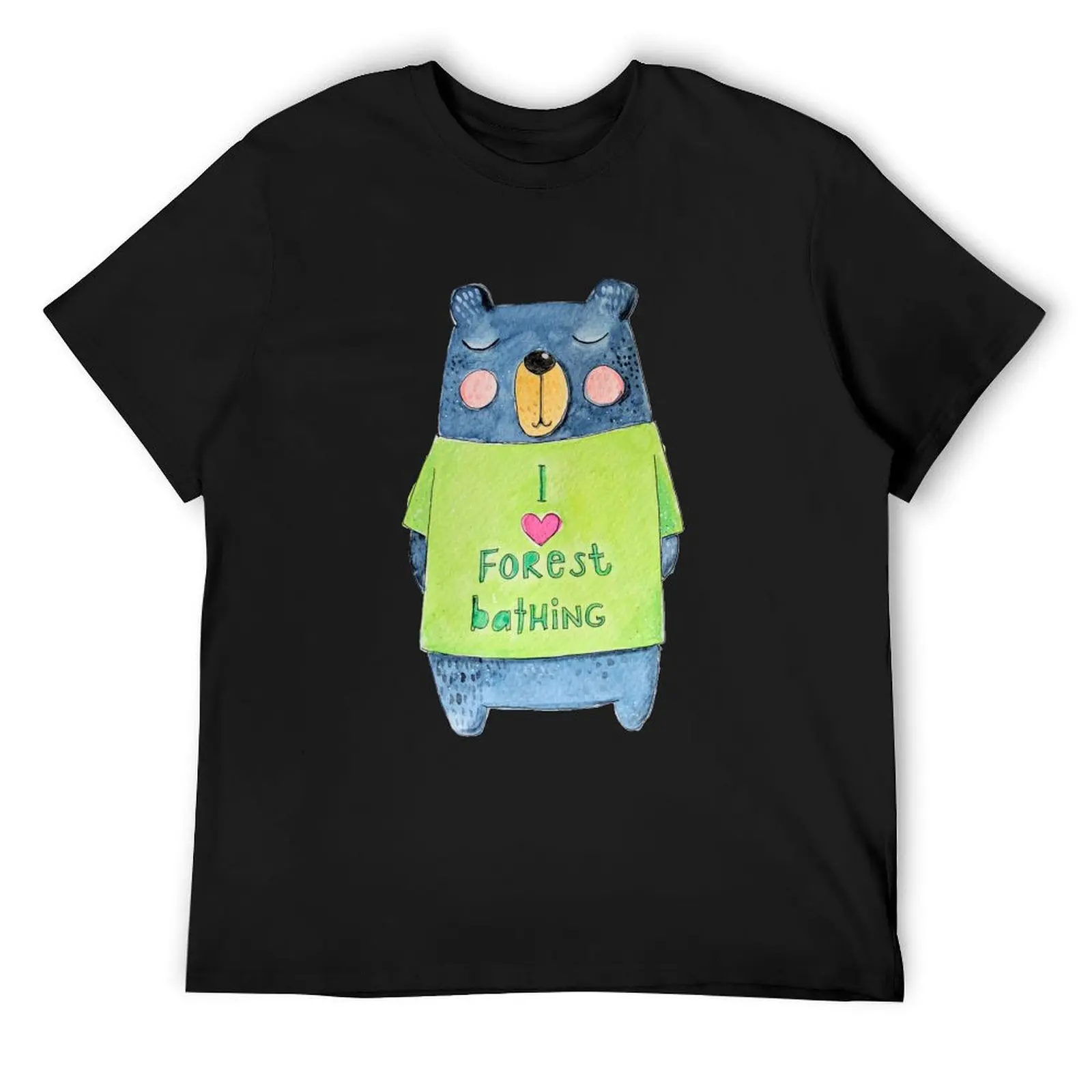 

Forest Bathing Bear T-Shirt Funny t-shirts new edition football t shirt Men's clothing